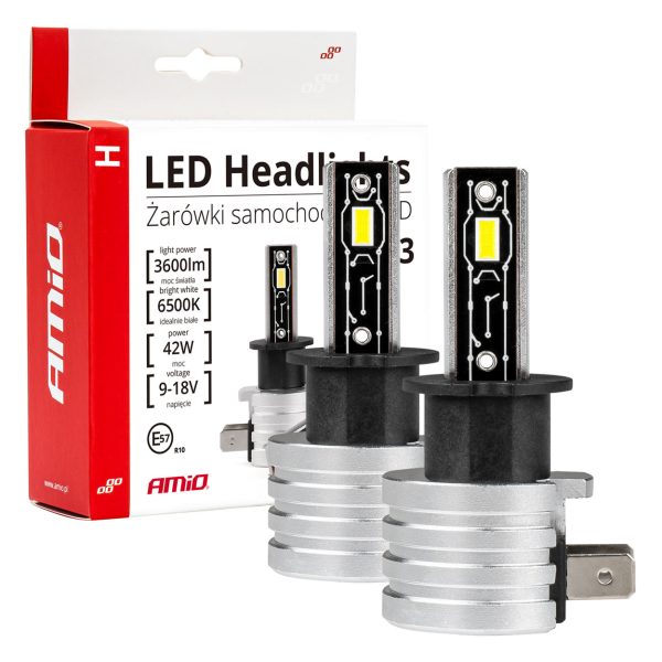 LED žarnica H3 H-mini AMiO SET