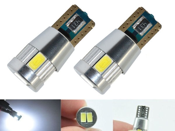 LED žarnica T10 W5W 6SMD samsung 5630 can-bus hladilnik V2