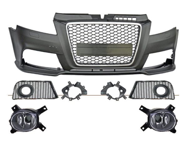 Sprednji odbijač Audi A3 8P 08-12 RS3 izgled krom maska