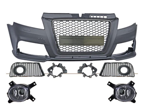Sprednji odbijač Audi A3 8P 08-12 RS3 izgled črna maska