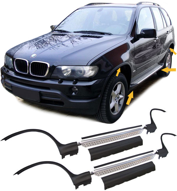 Aluminijasti stranski pragovi BMW X5 E53