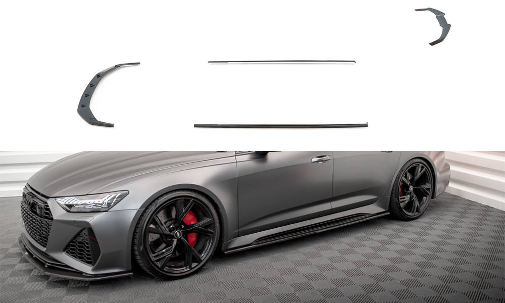 Set karbonskih podaljškov - splitters Audi RS6 C8