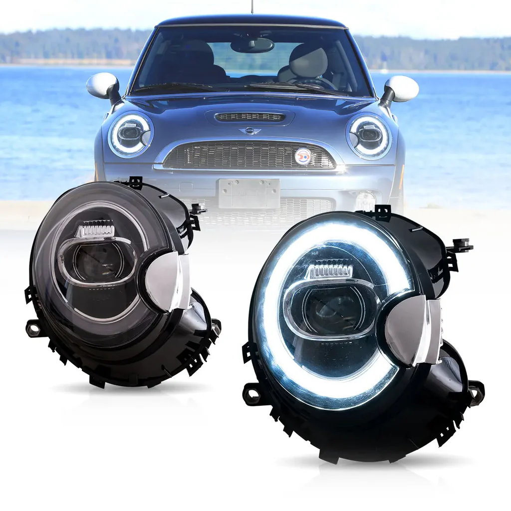 LED dinamični žarometi Mini Cooper 06-14 črni