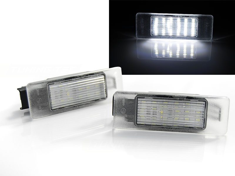 LED osvetlitev registrske tablice z ohišjem PEUGEOT 106 307 308 406 407 CITROEN C3 C4 C5 LED