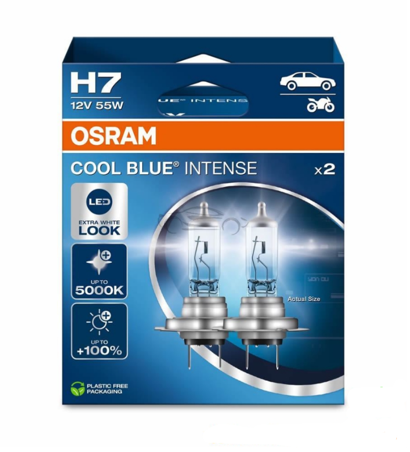 Komplet žarnic Osram Cool Blue Intense H7 12V 55W NEXT GEN