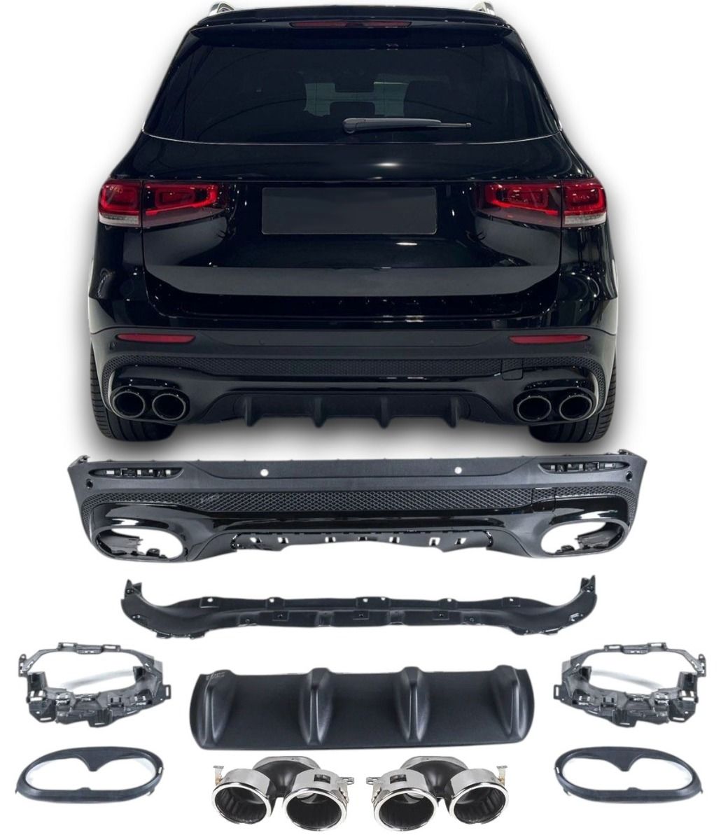 Difuzor z nastavki za izpuh Mercedes Benz Mercedes GLB X247  brez vlečne kljuke