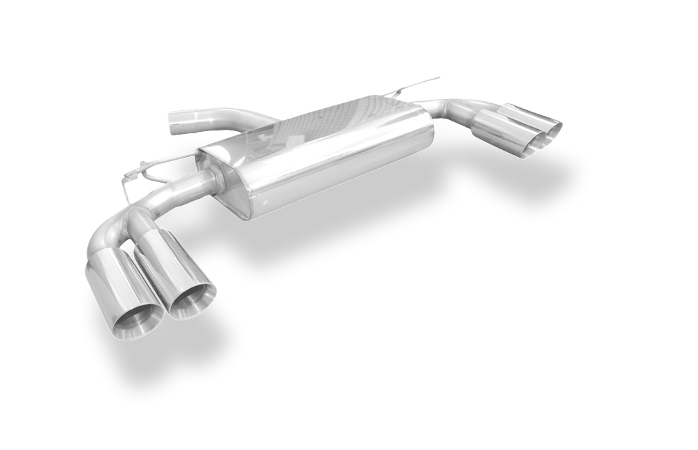 FOX zadnji športni lonec prečni izhod desno/levo - 2x80 Tip 25 desno/levo Audi A3 - 8V Limuzina "z S-Line ali S3 odbijačem"