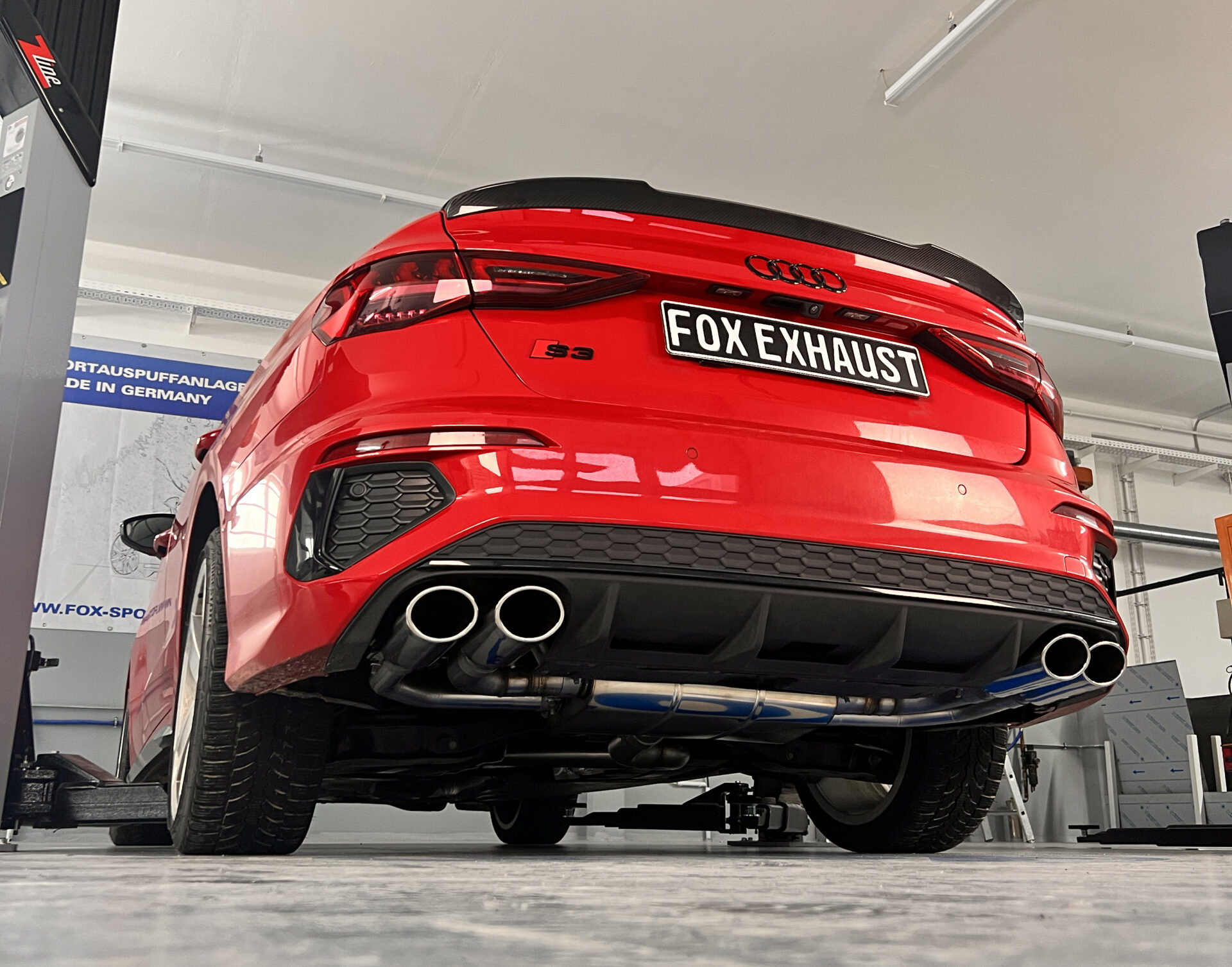 FOX izpušni sistem od OPF z izpušnimi ventili - 2x106x71 Tip 44 desno/levo Audi S3 GY - Limuzina