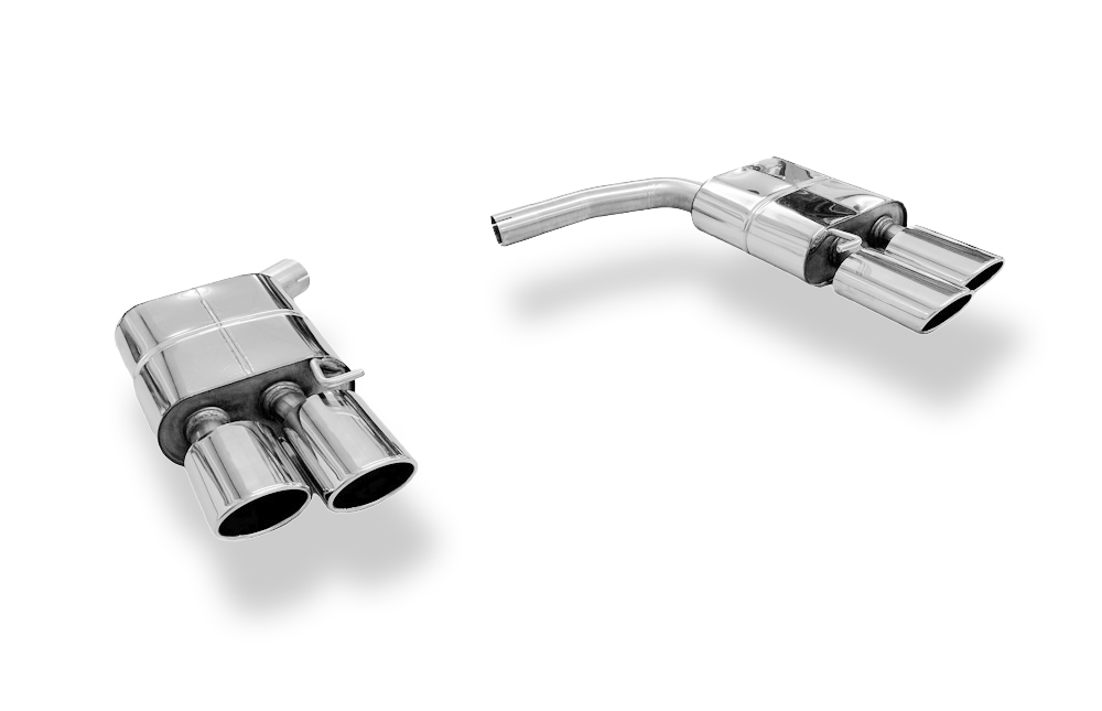 FOX Rieger zadnji športni lonec desno/levo za 2-cev dvokanalni - 2x115x85 Tip 32 desno/levo - primerno za zadnji vstavki Audi A4/S4/A5/S5 quattro - B8/ 8T