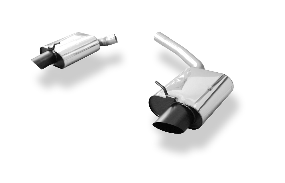 FOX zadnji športni lonec desno/levo z Y-adapterjem 65mm znotraj - 115x85 Tip 30 desno/levo črn Audi A5 8T Kupe - RS5-optika