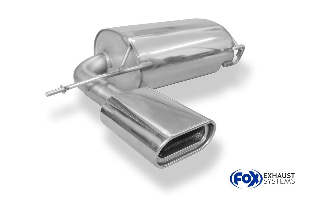 FOX zadnji športni lonec izhod desno/levo z srednjim izpušnim loncem - 2x115x85 Tip 32 desno/levo črno emajlirano Audi Q2