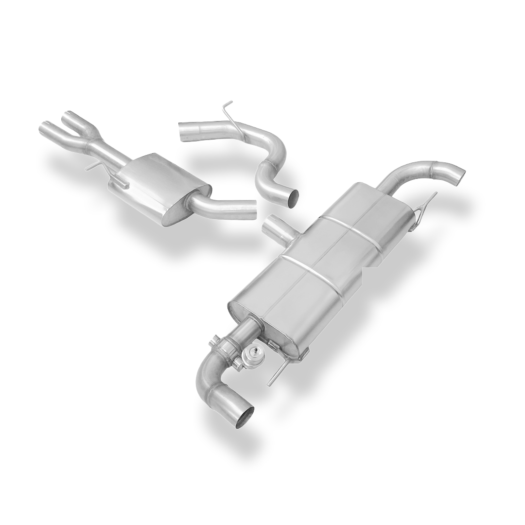 FOX zadnji športni lonec prečni izhod desno/levo z podtlakno zaporko Audi TT 8J RS