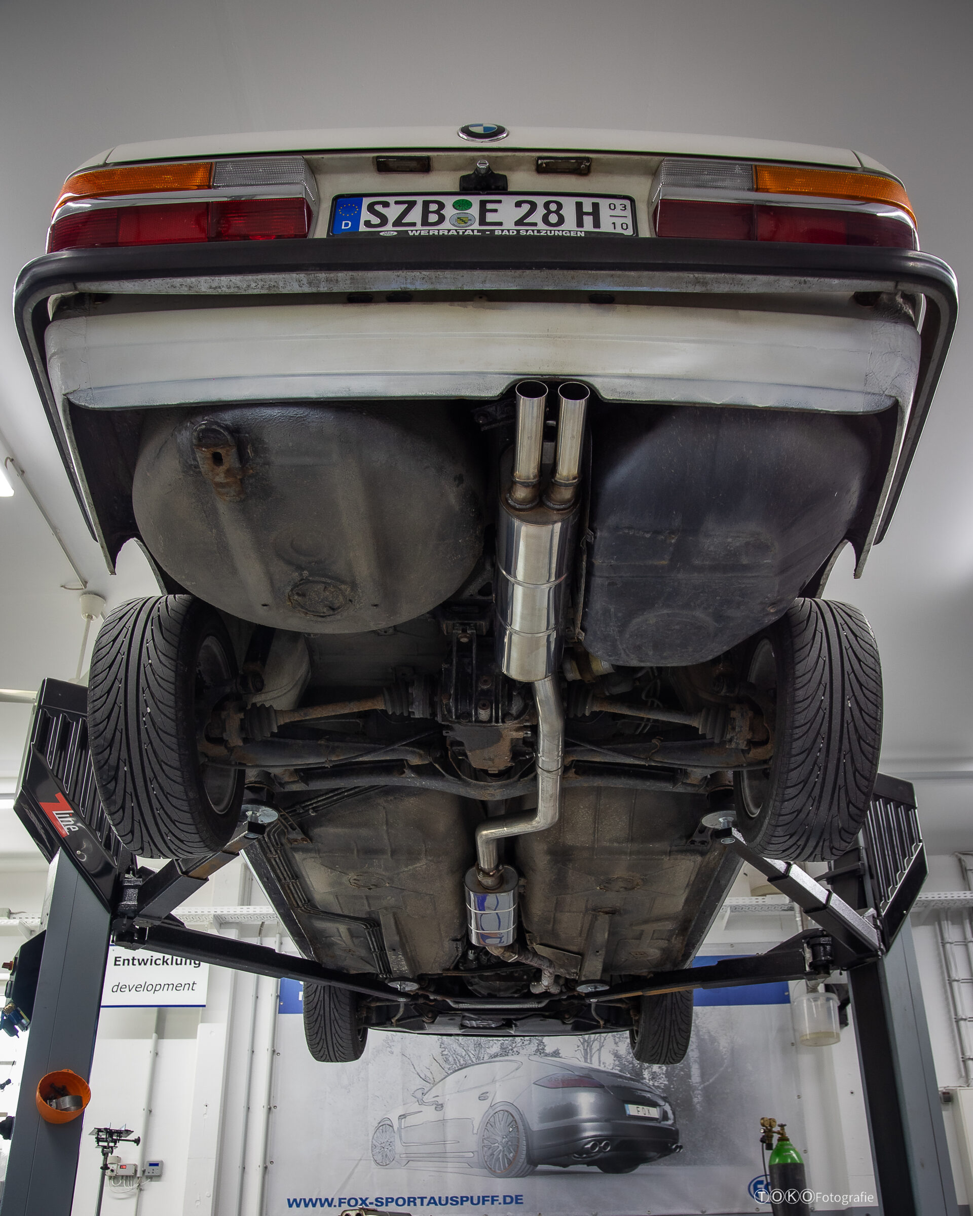 FOX zadnji in srednji izpušni lonec brez kat BMW E28 518i - 2x55 Tip 10