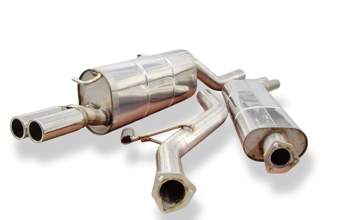 FOX zadnji in srednji izpušni lonec brez kat BMW E28 520i - 2x63 Tip 12 (srednji izpušni lonec s priključkom)