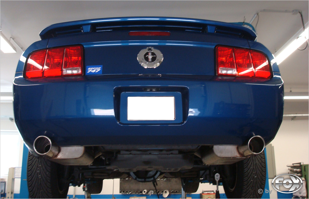 FOX zadnji športni lonec Ford Mustang kupe desno/levo z Y-povezovalno cevjo - 1x100 Tip 17 desno/levo