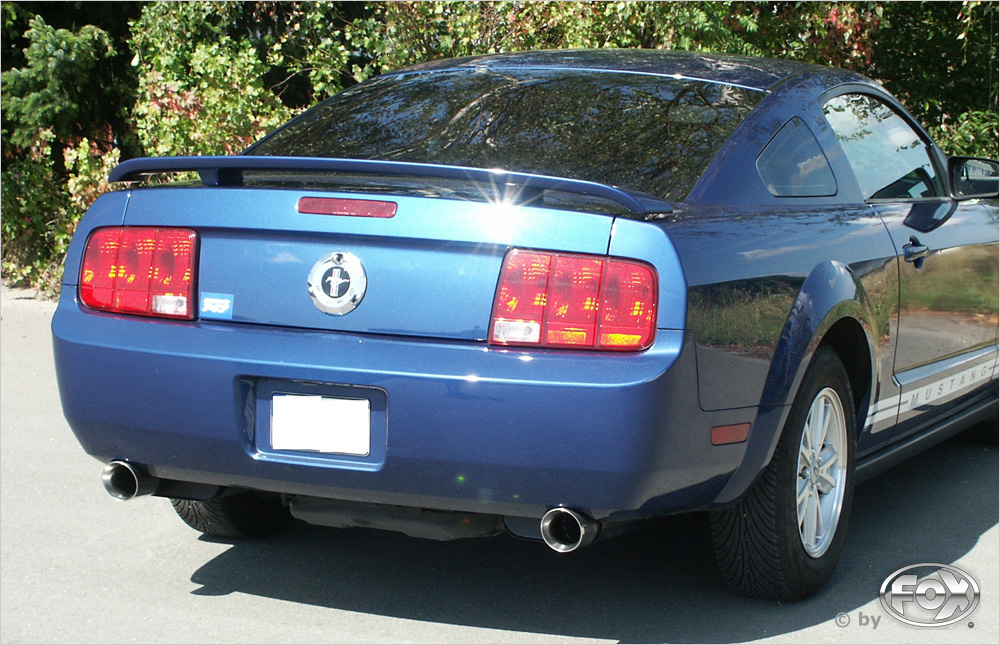 FOX zadnji športni lonec Ford Mustang kupe desno/levo z Y-povezovalno cevjo - 1x100 Tip 25 desno/levo