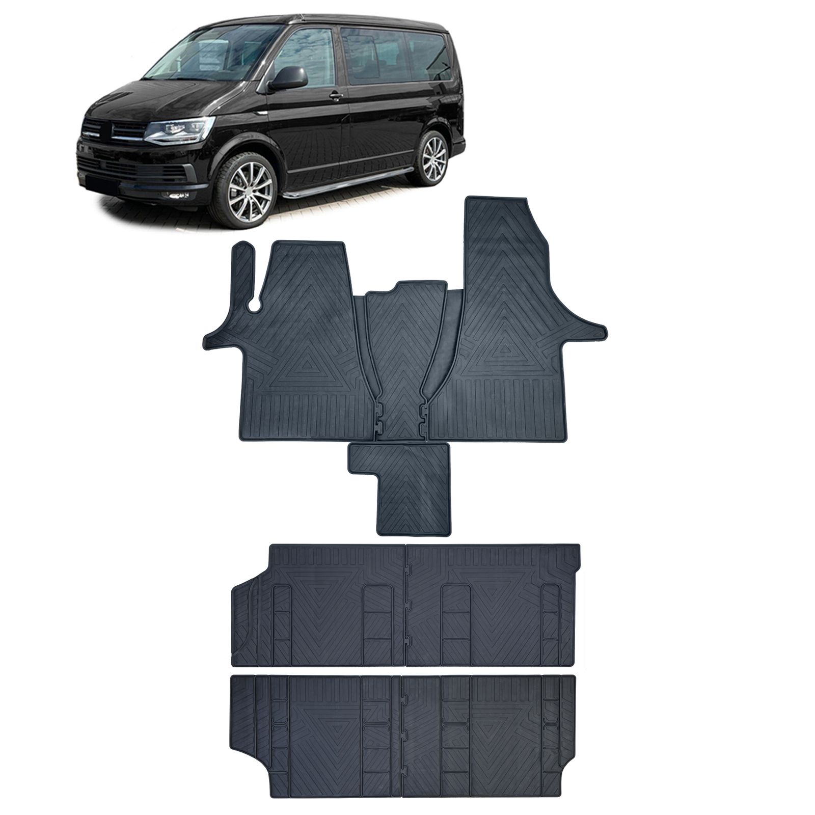 Premium gumi tepihi Volkswagen T6 2019-