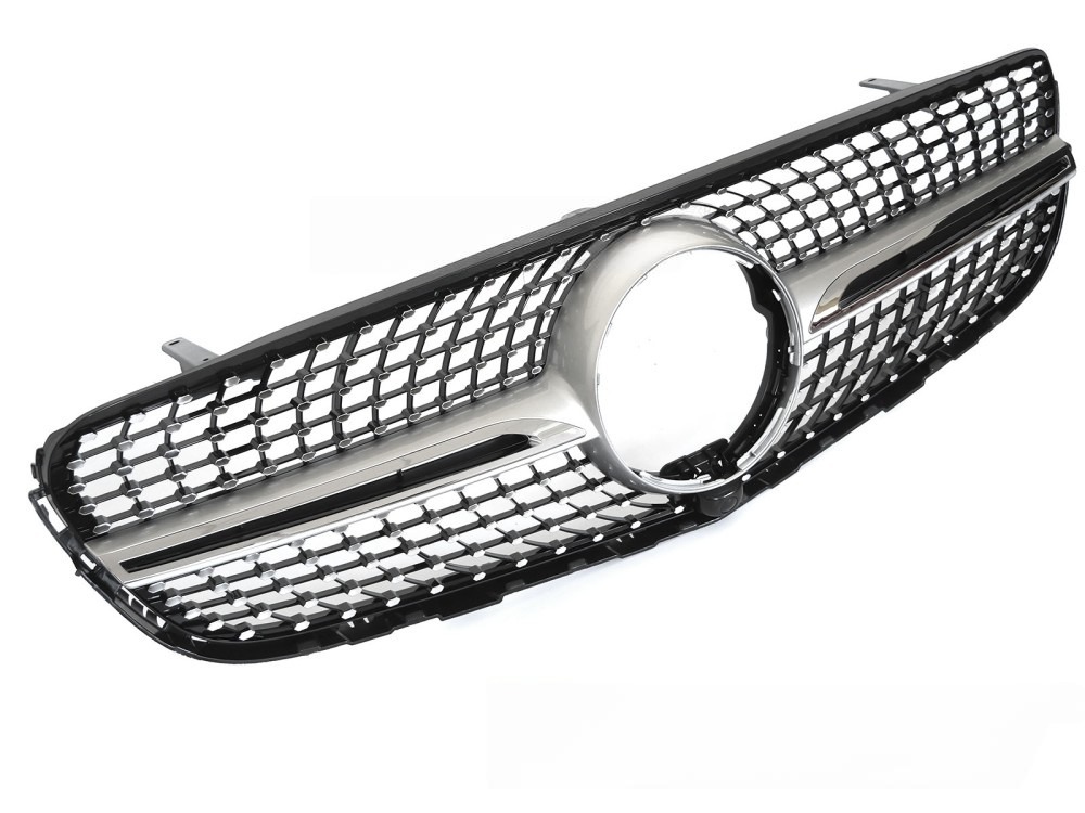 Mercedes Benz maska GLC X253, Coupe C253 15-18 Diamond izgled srebrna krom