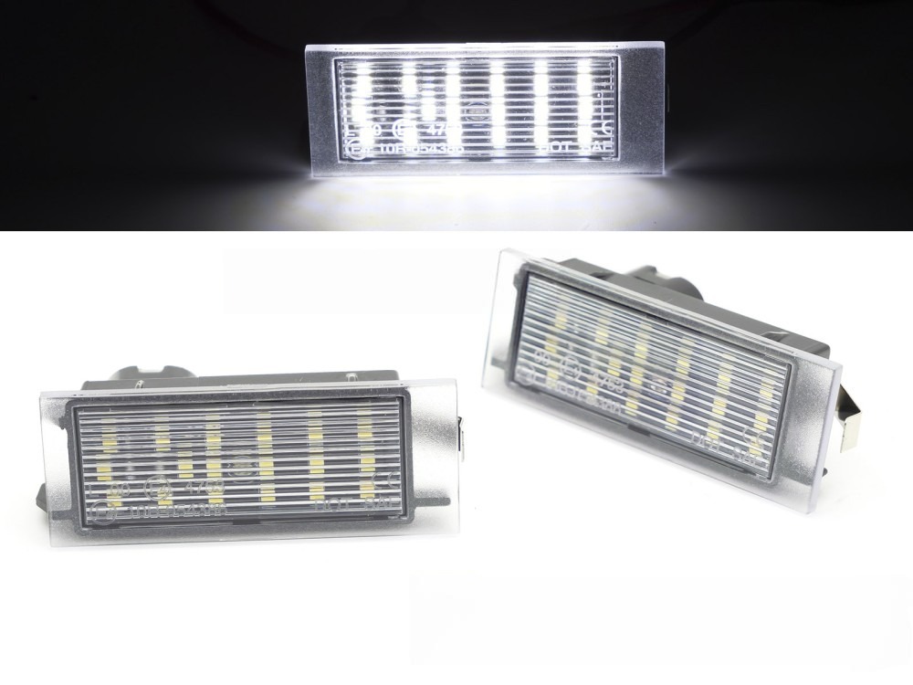 LED osvetlitev registrske tablice z ohišjem CLIO 3 / MEGANE 2 / LAGUNA 2 / MASTER 2 / OPEL MOVANO / NISSAN INTERSTAR