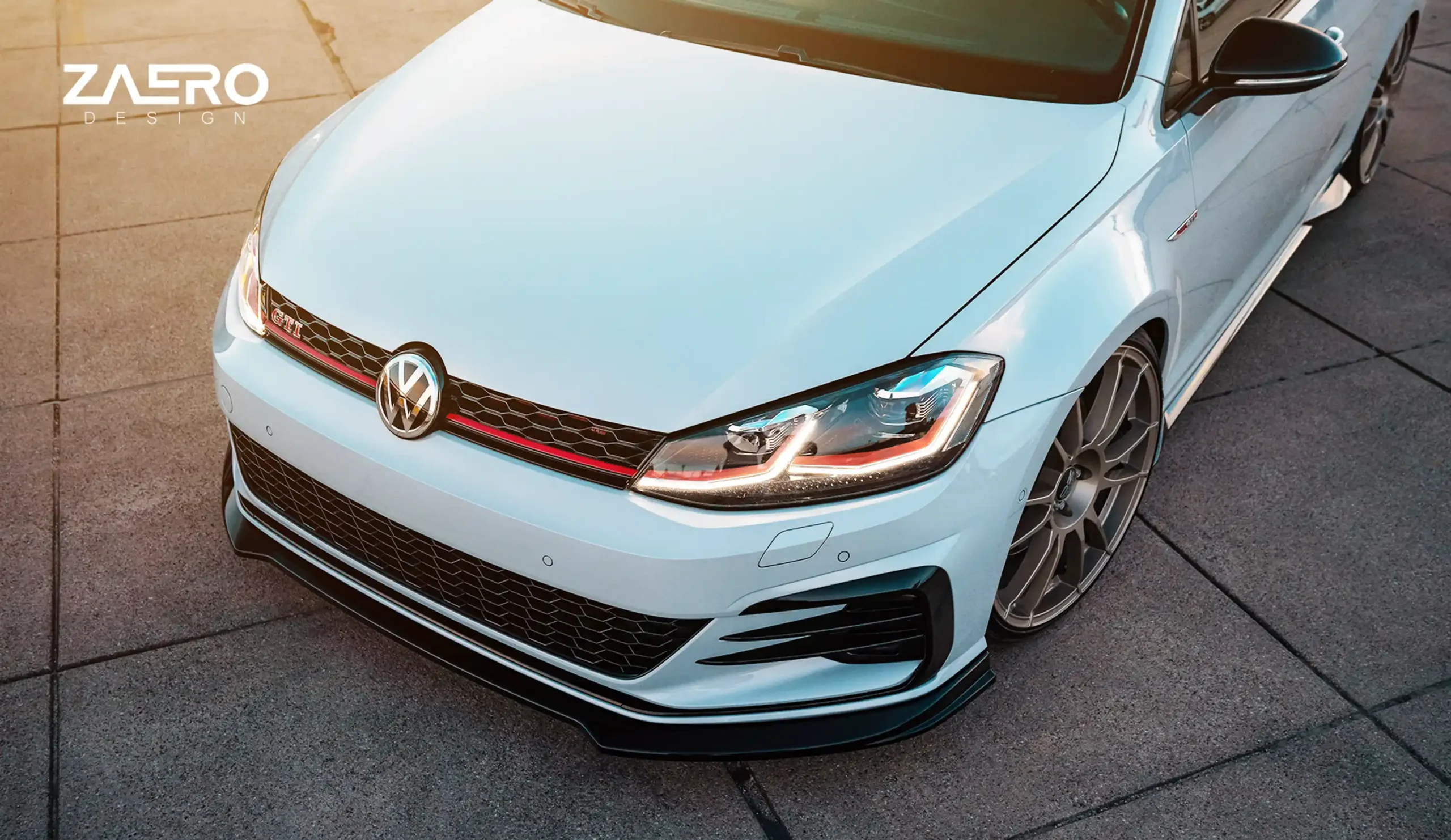 ZAERO sprednji podaljšek odbijača – splitter Volkswagen Golf 7.5 GTI & GTD Facelift (2017 - 2020)
